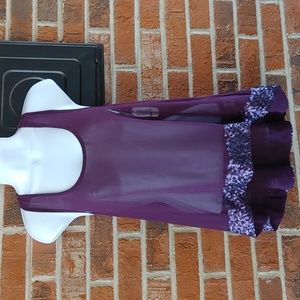 Mossimo Sheer Sequin Hem High Low Tank Size XS